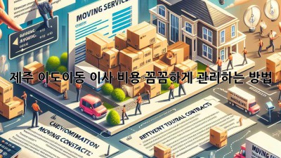 제주 이도이동 이사, 비용 꼼꼼하게 관리하는 방법